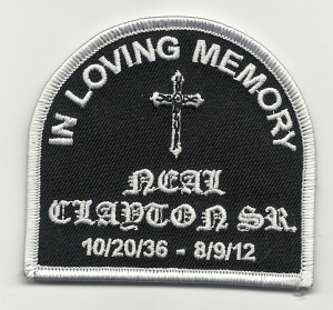Many motorcycle clubs honor the memory of a deceased member by wearing a custom-made embroidered patch.